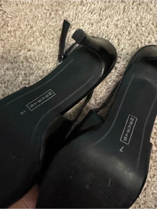 STEVE MADDEN Black Pointed Slingback Bow Pumps - Picture 5 of 6